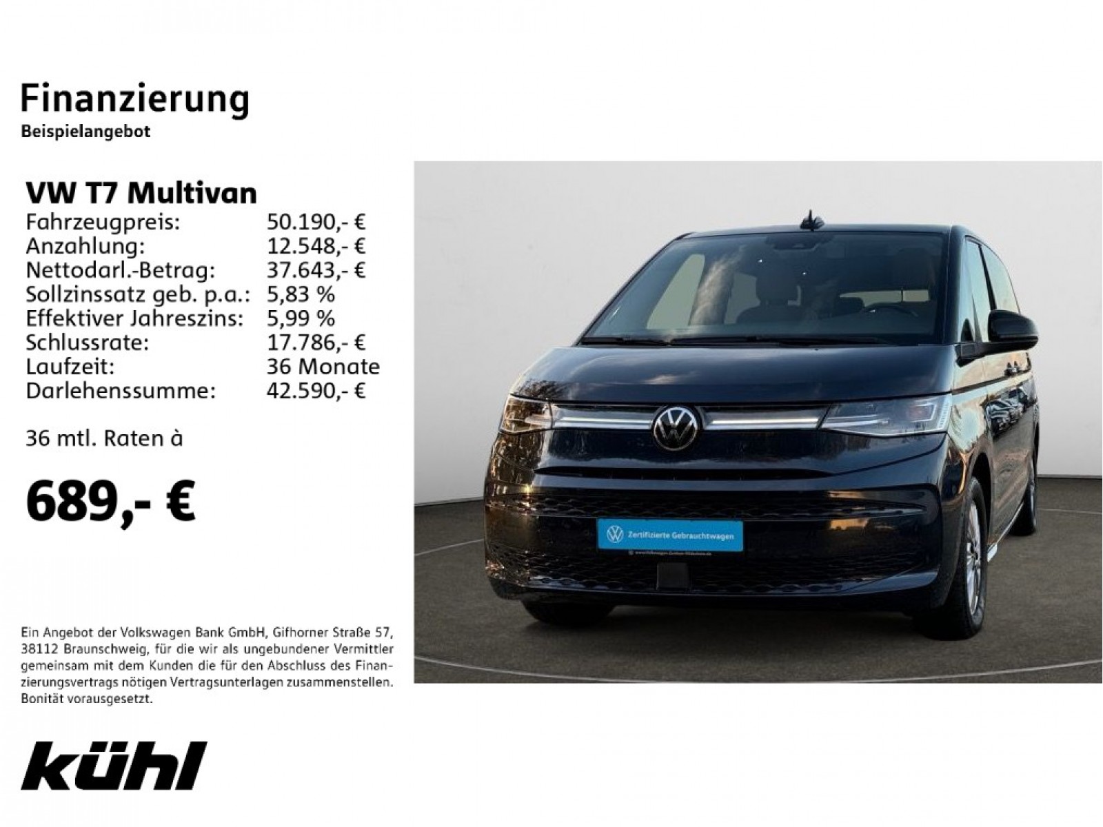 T7 Multivan 1.4 TSI eHybrid 6. Sitzer Life Navi,DCC,Standhz.,