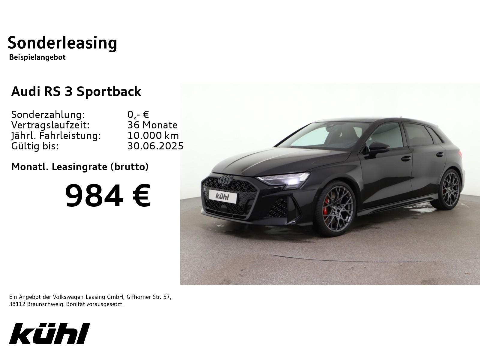 RS3 Sportback 19' RS-Sportabgas. Matrix Vmax 280 km/h