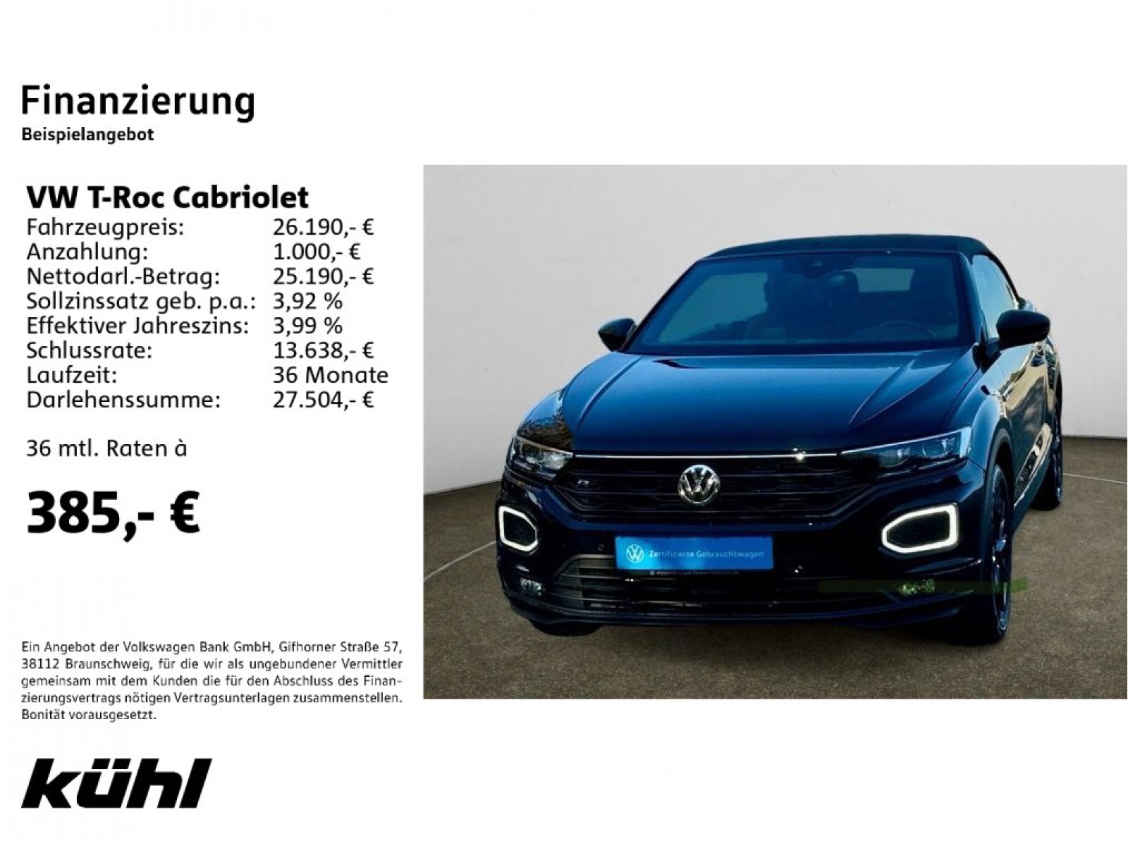 T-Roc Cabriolet 1.5 TSI DSG R-Line AHK,LM18,LED