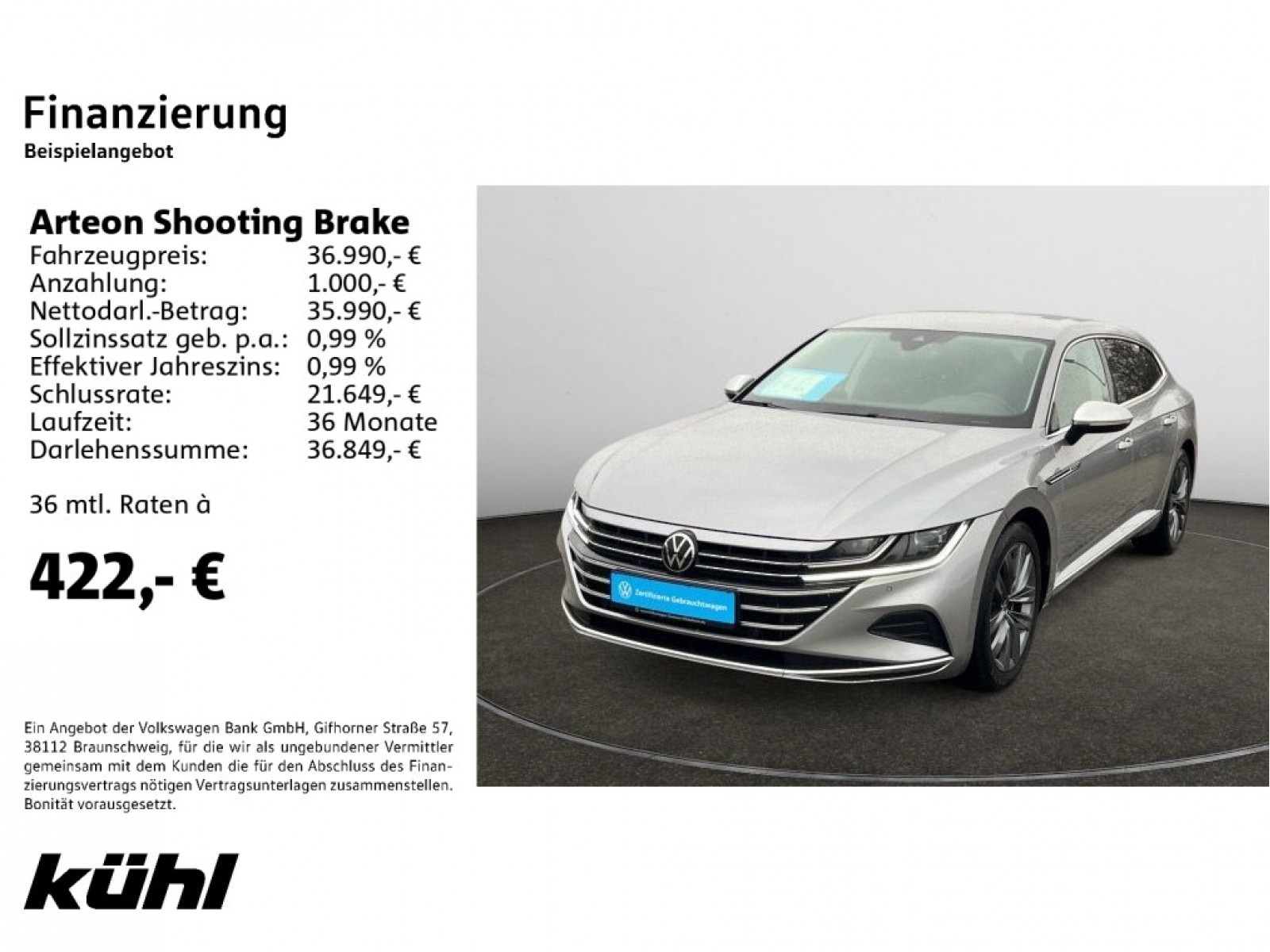 Arteon Shooting Brake 2.0 TDI DSG Elegance Navi,AHK,LED